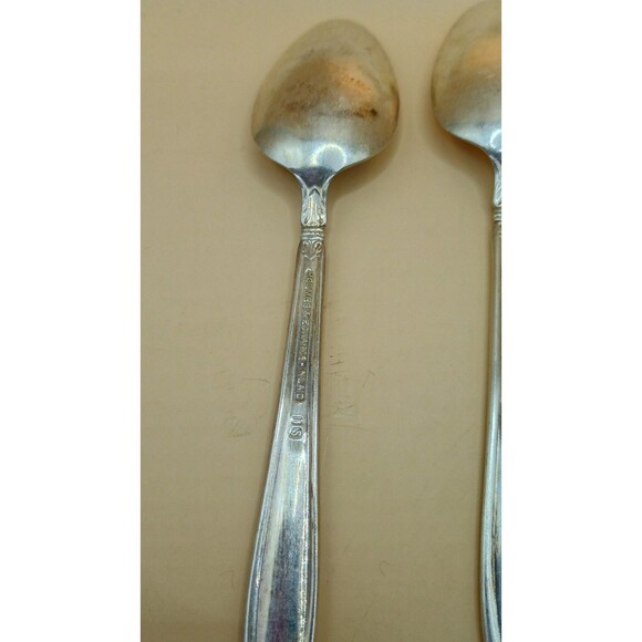 Vntg HOLMES & EDWARDS IS Danish Princess Inlaid Silver Plate - Teaspoons 5 Pcs - Picture 9 of 9